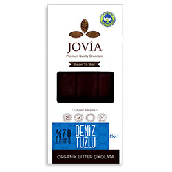 Jovia Organic 70% Dark Chocolate  Sea Salt  85g