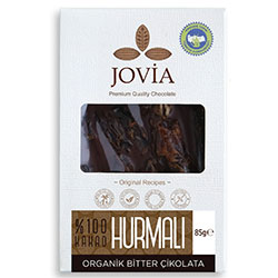 Jovia Organik %100 Bitter Çikolata  Hurmalı  85g