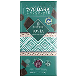 Jovia Organic 70% Dark Chocolate  Sugar Free  40g