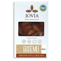 Jovia Organik Sütlü Çikolata  Bademli  85g