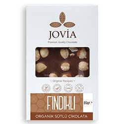 Jovia Organik Sütlü Çikolata  Fındıklı  85g