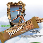 Junior Organik Fıstık Dolgulu Sütlü Çikolata Bar 40gr