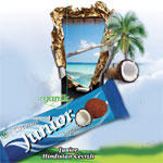 Junior Organic Coconut Filled Milk Chocolate Bar 40g
