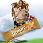 Junior Organik Karamel Dolgulu Sütlü Çikolata Bar 40gr
