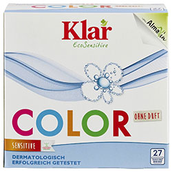 Klar Organic Color Powder Laundry Detergent with Soapnut  Fragrance-free  1 375Kg