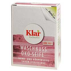 Klar Organic Soap With Wash Nut  Waschnuss  100g