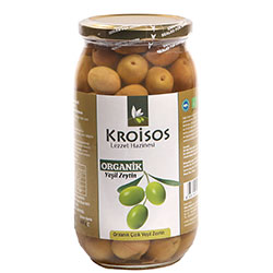 Kroisos Organic Green Olive  Score Brined  600g