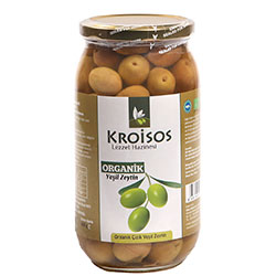 Kroisos Organic Green Olive (Score Brined) 600g