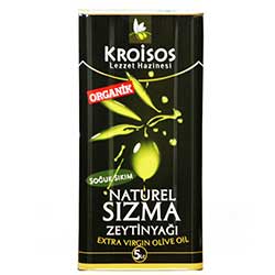 Kroisos Organik Sızma Zeytinyağı  Filtre edilmemiş  5L