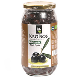 Kroisos Organik Siyah Zeytin  Gemlik Yağlı Salamura  700g