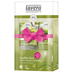 Lavera Organic Smoothing Body Scrub 200ml & Firming Body Milk 20ml