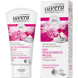 Lavera Organic 24H Moisturising Cream With Wild Rose And Macadamia Nut 30ml