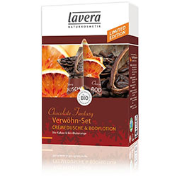 Lavera Organic 2 in 1 Pack Chocolate Fantasy  Shower Gel & Body Lotion  + Firming Mask