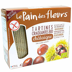 Le Pain des Fleurs Organik Kestaneli Atıştırmalık Kraker  Glutensiz Çıtır Ekmek   30 adet  125gr