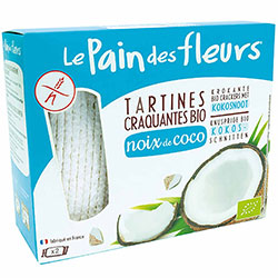 Le Pain des Fleurs Organik Hindistancevizli Atıştırmalık Kraker  Glutensiz Çıtır Ekmek   30 adet  125gr