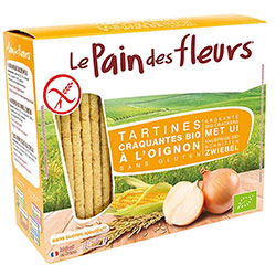 Le Pain des Fleurs Organik Soğanlı Atıştırmalık Kraker  Glutensiz Çıtır Ekmek   30 adet  125gr