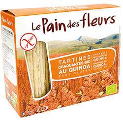 Le Pain des Fleurs Organik Kinoalı Atıştırmalık Kraker  Glutensiz Çıtır Ekmek   30 adet  125gr