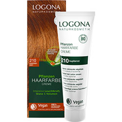 Logona Organic Herbal Hair Colour Cream  210 Copper Red 