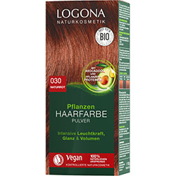 Logona Organic Herbal Hair Colour Powder  030 Natural  Red 