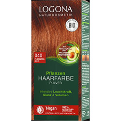 Logona Organic Herbal Hair Colour Powder  040 Flame Red 