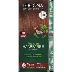 Logona Organic Herbal Hair Colour Powder  091 Chocolate Brown 