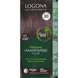 Logona Organic Herbal Hair Colour Powder (101 Black Intense)