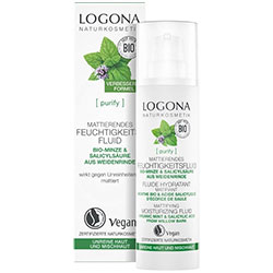 LOGONA Organic Logona Mattifying Moisturizing Fluid  Mint & Salicylic Acid 30ml