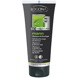 Logona Organic Man Shampoo & Shower Gel  Ginkgo & Caffeine  200ml