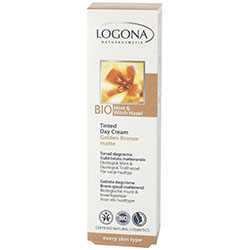 Logona Organik Renk Veren Matlaştırıcı Gündüz Kremi  Altın-Bronz Mat  Nane ve Hamamelis Özlü  30ml