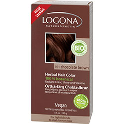 Logona Organic Herbal Hair Color Powder  Chocolate Brown 