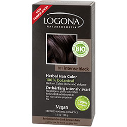 Logona Organic Herbal Hair Color Powder  Intense Black 