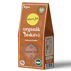 Monn Bio Organik Kakaolu Fındıklı Bisküvi 60g