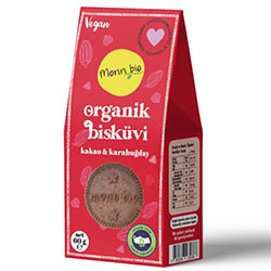 Monn Bio Organik Kakaolu Karabuğdaylı Bisküvi 60g