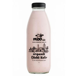 Moo Organik Çilekli Kefir 1L