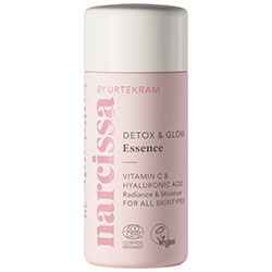 Narcissa by Urtekram Detox & Glow Essence Yüz Losyonu  C Vitamini ve Hyaluronik Asit ile Parlaklık ve Nem  100ml