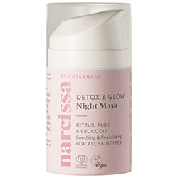 Narcissa By Urtekram Detox & Glow Night Mask (All Skin Types) 50ml