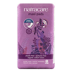 Natracare Organik Ped  Maxi Pads  Gece  10 adet