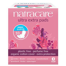 Natracare Organic Pads  Ultra Extra  Super  10 Pcs