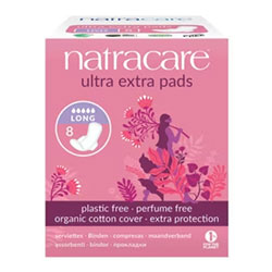 Natracare Organic Pads  Ultra Extra  Long  8 Pcs