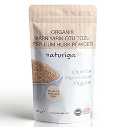 Naturiga Organik Psyllium Husk Karnıyarık Otu Tohumu Tozu 100g