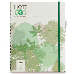 NOTE ECO Ecological Spiral Notebook  Squared  14 3x20 5  L Green Cover  120 Sheets