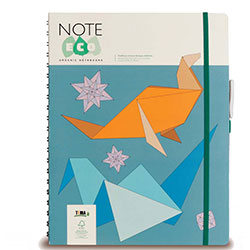 NOTE ECO Ekolojik Spiralli Defter  Çizgili  19 8x27 5  Mavi Kapak  144 Yaprak