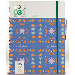 NOTE ECO Ekolojik Spiralli Defter  Kareli  19 8x27 5  Mor Kapak  144 Yaprak