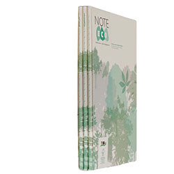 NOTE ECO Ecological Notebook  Trio Sets Plain+Squared+Ruled  16 3x23 5  L Green Cover  60 Sheets