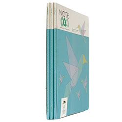 NOTE ECO Ecological Notebook  Trio Sets Plain+Squared+Ruled  19 8x27 5  Blue Cover  64 Sheets