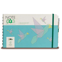 NOTE ECO Ecological Spiral Notebook (Plain, 22.0x14.3, Blue Cover) 120 Sheets