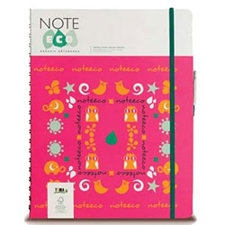 NOTE ECO Ecological Spiral Notebook  Ruled  14 3x20 5  D Pink Cover  120 Sheets