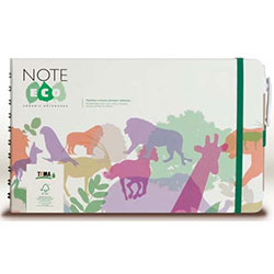 NOTE ECO Ecological Spiral Notebook (Plain, 22.0x14.3, Colorful Cover) 120 Sheets