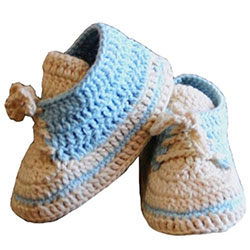 Organic Bonny Baby Organic Handmade Baby Lace Up Shoe  6-12 Months  Blue 