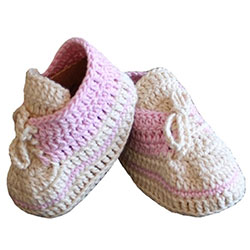 Organic Bonny Baby Organic Handmade Baby Lace Up Shoe (0-6 Months, Pink)